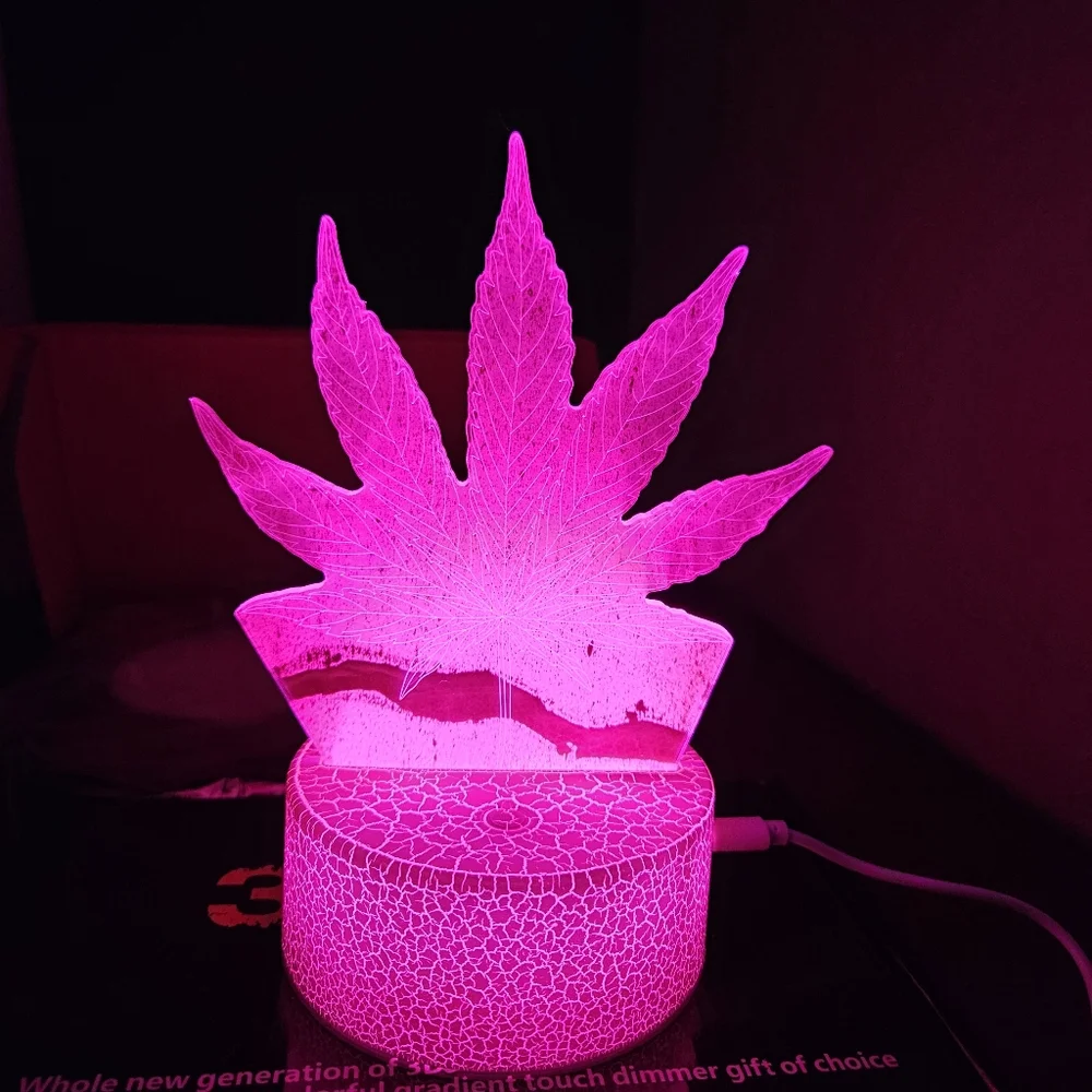 3D Leaf Design Night Light - Picture 4 of 14